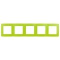 Изображение товара Рамка ЭРА 12 12-5005-26 5 постов 365х81х9 мм, корпус - пластик, монтаж - универсальный, цвет - лайм