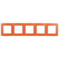 Изображение товара Рамка ЭРА 12 12-5005-22 5 постов 365х81х9 мм, корпус - пластик, монтаж - универсальный, цвет - оранжевый