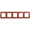 Изображение товара Рамка ЭРА 12 12-5005-08 5 постов 365х81х9 мм, корпус - пластик, монтаж - универсальный, цвет - вишня