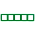 Изображение товара Рамка ЭРА 12 12-5005-27 5 постов 365х81х9 мм, корпус - пластик, монтаж - универсальный, цвет - зеленый