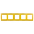 Изображение товара Рамка ЭРА 12 12-5005-21 5 постов 365х81х9 мм, корпус - пластик, монтаж - универсальный, цвет - желтый