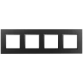 Изображение товара Рамка ЭРА Elegance Classic 14-5014-05 4 поста 92х304х10 мм, корпус - пластик, монтаж - универсальный, цвет - антрацит