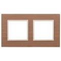 Изображение товара Рамка ЭРА Elegance 14-5302-07 2 поста 92х163х10 мм, корпус - дерево, монтаж - универсальный, цвет - ясень/слоновая кость