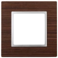 Изображение товара Рамка ЭРА Elegance 14-5301-10 1 пост 92х92х10 мм, корпус - дерево, монтаж - универсальный, цвет - венге/алюминий