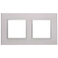 Изображение товара Рамка ЭРА Elegance 14-5202-03 2 поста 92х163х10 мм, корпус - металл, монтаж - универсальный, цвет - алюминий