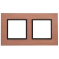 Изображение товара Рамка ЭРА Elegance 14-5202-14 2 поста 92х163х10 мм, корпус - металл, монтаж - универсальный, цвет - медь/антрацит