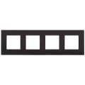 Изображение товара Рамка 4 поста ЭРА Elegance 92х304х10 мм металлическая черная антрацит