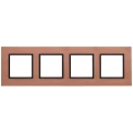 Изображение товара Рамка ЭРА Elegance 14-5204-14 4 поста, металл, медь/антрацит, IP20