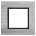 Изображение товара Рамка ЭРА Elegance 14-5201-41 1 пост 92х92х10 мм, корпус - металл, монтаж - универсальный, цвет - сталь/антрацит