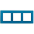 Изображение товара Рамка для выключателей и розеток ЭРА Elegance 3 поста стекло голубой белый 92х233 мм