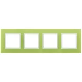 Изображение товара Рамка ЭРА Elegance 14-5104-26 4 поста 92х304х10 мм стекло лайм/белый