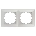 Изображение товара Рамка ЭРА Solo 2 поста 153x81x9 мм перламутровая пластиковая горизонтальная