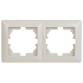 Изображение товара Рамка ЭРА Solo 4-502-02 2 поста 153х81х9 мм, корпус - пластик, монтаж - горизонтальный, цвет - слоновая кость