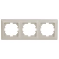 Изображение товара Рамка ЭРА Solo 4-503-02 3 поста 153х81х9 мм пластиковая горизонтальная слоновая кость