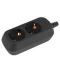 Изображение товара Электрическая колодка ЭРА KX-2e-B с заземлением 16А 3500 Вт IP20 черная Россия