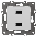 Изображение товара Розетка USB ЭРА Elegance 14-4110-01 скрытой установки 2хUSB 5В 2.1А белая