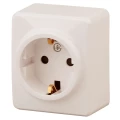 Изображение товара Розетка ЭРА Эксперт 11-2203 2P+E Schuko, 16А-250В, 1-местная, для открытой установки, с заземлением, IP20, цвет - слоновая кость