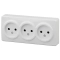 Изображение товара Розетка ЭРА Эксперт 11-2207 3х2P 16А IP20 для открытой установки белая