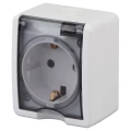 Изображение товара Розетка ЭРА Эксперт 11-2401 2P+E IP54, 16A-250В, 1-местная, для открытой установки, с заземлением, IP54, цвет - белый