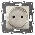 Изображение товара Розетка ЭРА Elegance 14-2105 2P, 16A-250В, 1-местная, для скрытой установки, без заземления, IP20, цвет - шампань