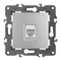 Изображение товара Розетка ЭРА Elegance 14-3107 RJ45 для скрытой установки, IP20, цвет - алюминиевый Б0034304