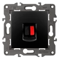 Изображение товара Розетка ЭРА Elegance 14-3111 аудио, для скрытой установки, IP20, цвет - антрацит Б0034324