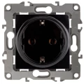 Изображение товара Розетка ЭРА серия 12 12-2001 2P+E Schuko, 16А, для скрытой установки, черная