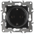 Изображение товара Розетка скрытого монтажа схема Schuko 16A IP20 черный ЭРА 12-2102