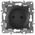 Изображение товара Розетка ЭРА серия 12 12-2105 2P, 16A-250В, 1-местная, для скрытой установки, без заземления, IP20, цвет - антрацит