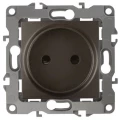 Изображение товара Розетка ЭРА серия 12 12-2105 2P, 16A-250В, 1-местная, для скрытой установки, без заземления, IP20, цвет - бронзовый