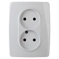 Изображение товара Розетка ЭРА серия 12 12-2107 2X2P 16A 250В для скрытой установки белая