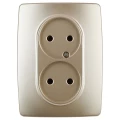 Изображение товара Розетка ЭРА серия 12 12-2107 2X2P 16A-250В для скрытой установки шампань