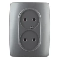 Изображение товара Розетка ЭРА серия 12 12-2107 2X2P 16A-250В для скрытой установки графит