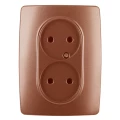 Изображение товара Розетка ЭРА серия 12 12-2107 2X2P 16A для скрытой установки медный цвет