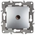 Изображение товара Розетка ЭРА серия 12 12-3102 TV проходная, для скрытой установки, IP20, цвет - алюминиевый