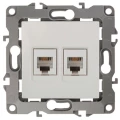 Изображение товара Розетка ЭРА серия 12 12-3106 телефонная двойная 2XRJ11 для скрытой установки, IP20, цвет - слоновая кость