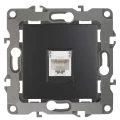 Изображение товара Розетка ЭРА серия 12 12-3107 информационная RJ45, для скрытой установки, IP20, цвет - антрацит