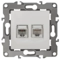 Изображение товара Розетка ЭРА серия 12 12-3109 комбинированная RJ45+RJ11, для скрытой установки, IP20, цвет - белый