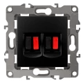 Изображение товара Розетка аудио двойная для скрытой установки серия 12 ЭРА антрацит IP20