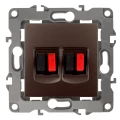 Изображение товара Розетка ЭРА серия 12 12-3112 аудио двойная для скрытой установки бронзовая
