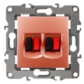 Изображение товара Розетка ЭРА серия 12 12-3112 аудио двойная для скрытой установки IP20 медный