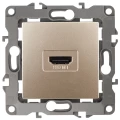 Изображение товара Розетка ЭРА серия 12 12-3114 HDMI, для скрытой установки, IP20, цвет - шампань