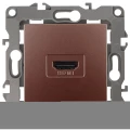 Изображение товара Розетка ЭРА серия 12 12-3114 HDMI, для скрытой установки, IP20, цвет - бронзовый Б0027488