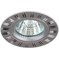 Изображение товара Светильник ЭРА KL33 50 Вт встраиваемый, цоколь GU5.3, под LED/КГМ лампу MR16, IP20, цвет – хром-серебро