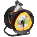 Изображение товара Удлинитель силовой ЭРА RPx-1e 220 В, 6 А, 1300 Вт, 1 розетка, с заземлением, кабель ПВС, на пластиковой катушке, длина кабеля - 20 м, сечение - 3x0.75 мм², цвет - оранжевый