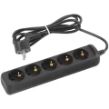 Изображение товара Удлинитель бытовой ЭРА UX-5e-B 220 В, 10 А, 2200 Вт, 5 розеток, с заземлением, кабель ПВС, длина кабеля - 1.5 м, сечение - 3x0.75 мм², цвет - черный