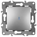 Изображение товара Выключатель одноклавишный ЭРА 12 12-1102-03 скрытой установки, с подсветкой, номинальный ток - 10 А, степень защиты IP20, цвет - алюминий