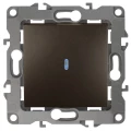 Изображение товара Выключатель одноклавишный ЭРА 12 12-1102-13 скрытой установки, с подсветкой, номинальный ток - 10 А, степень защиты IP20, цвет - бронза