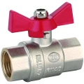 Изображение товара Кран шаровой EUROS ST1284 1/2″ Ду15 Ру30 полнопроходной, уплотнение - PTFE, латунь никелированная, внутренняя резьба, ручка-бабочка