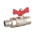 Изображение товара Кран шаровой EUROS ST1287 3/4″ Ду20 Ру30 полнопроходной, уплотнение - PTFE, никелированный внутренняя / наружная резьба с полусгоном ручка-бабочка корпус - латунь